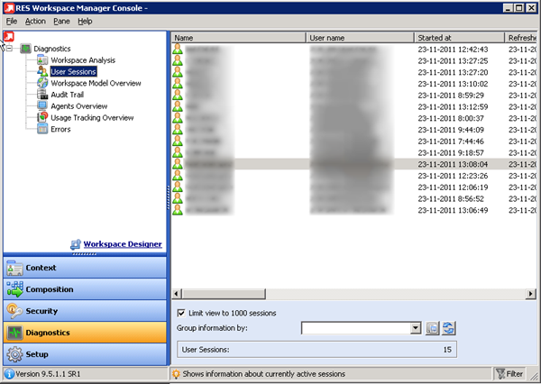Workspace manager Workspace manager