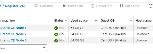 Installing Nutanix Community Edition (CE) on VMware ESXi/vSphere