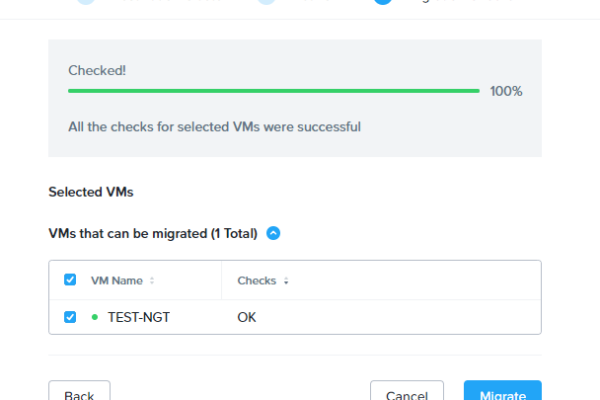 Cluster to Cluster Live Migration