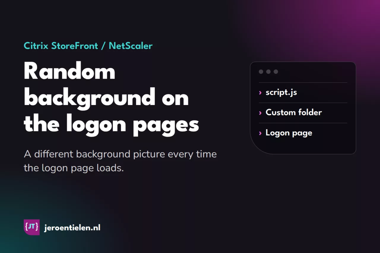 Random background in StoreFront and NetScaler logon pages