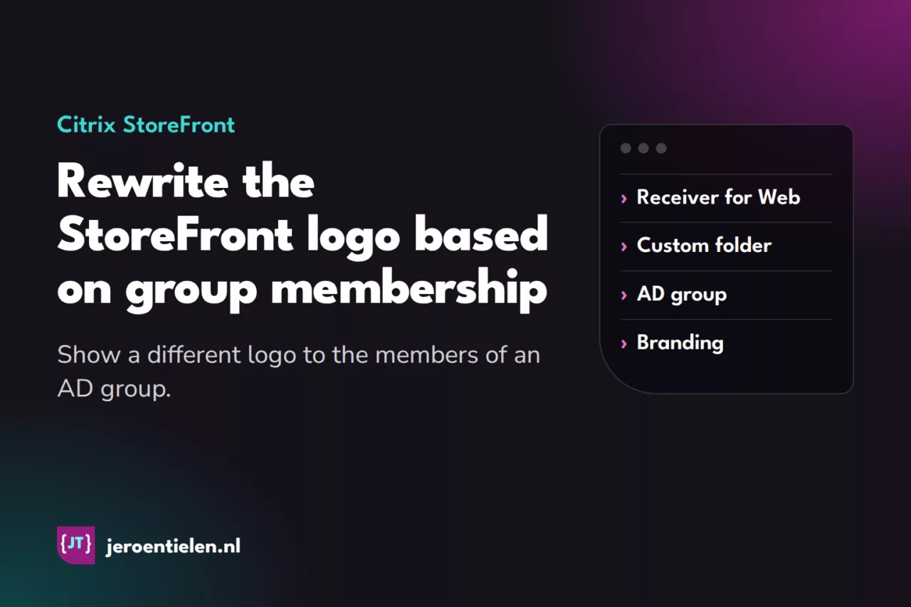 Rewrite StoreFront Logo Based On Group MemberShip