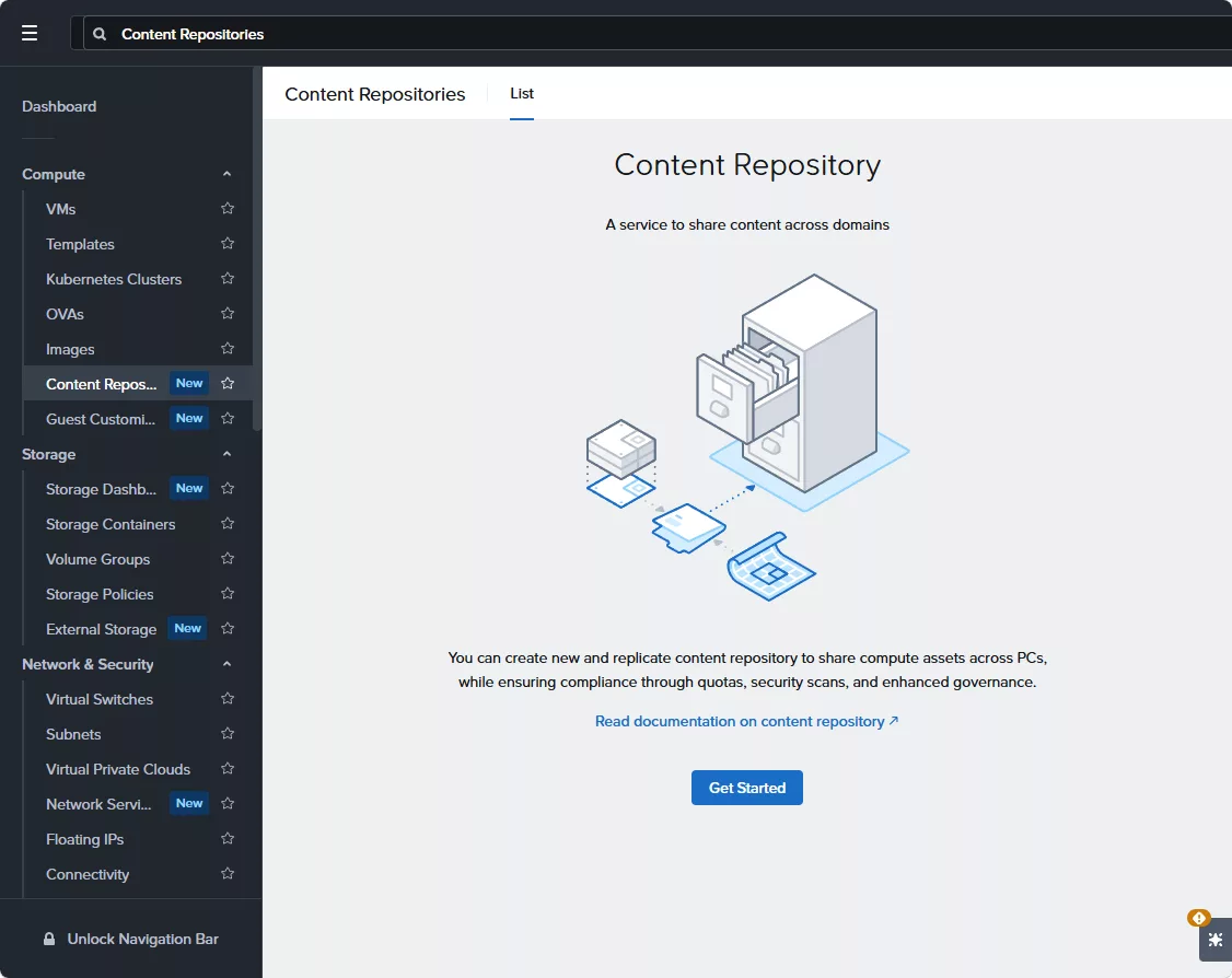 Content Repositories in Prism Central