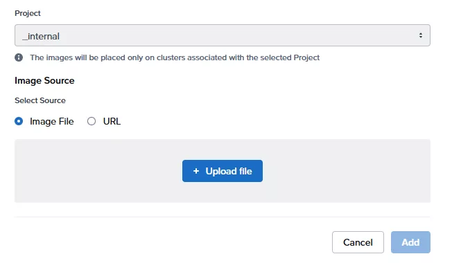 New Items: upload an image file or add one from a URL